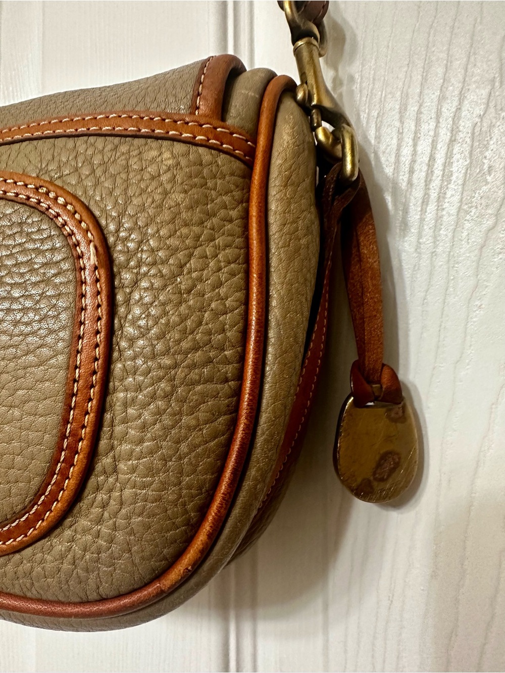 Vintage Donney & Bourke Leather Crossbody Saddle Bag - Picture 9 of 13